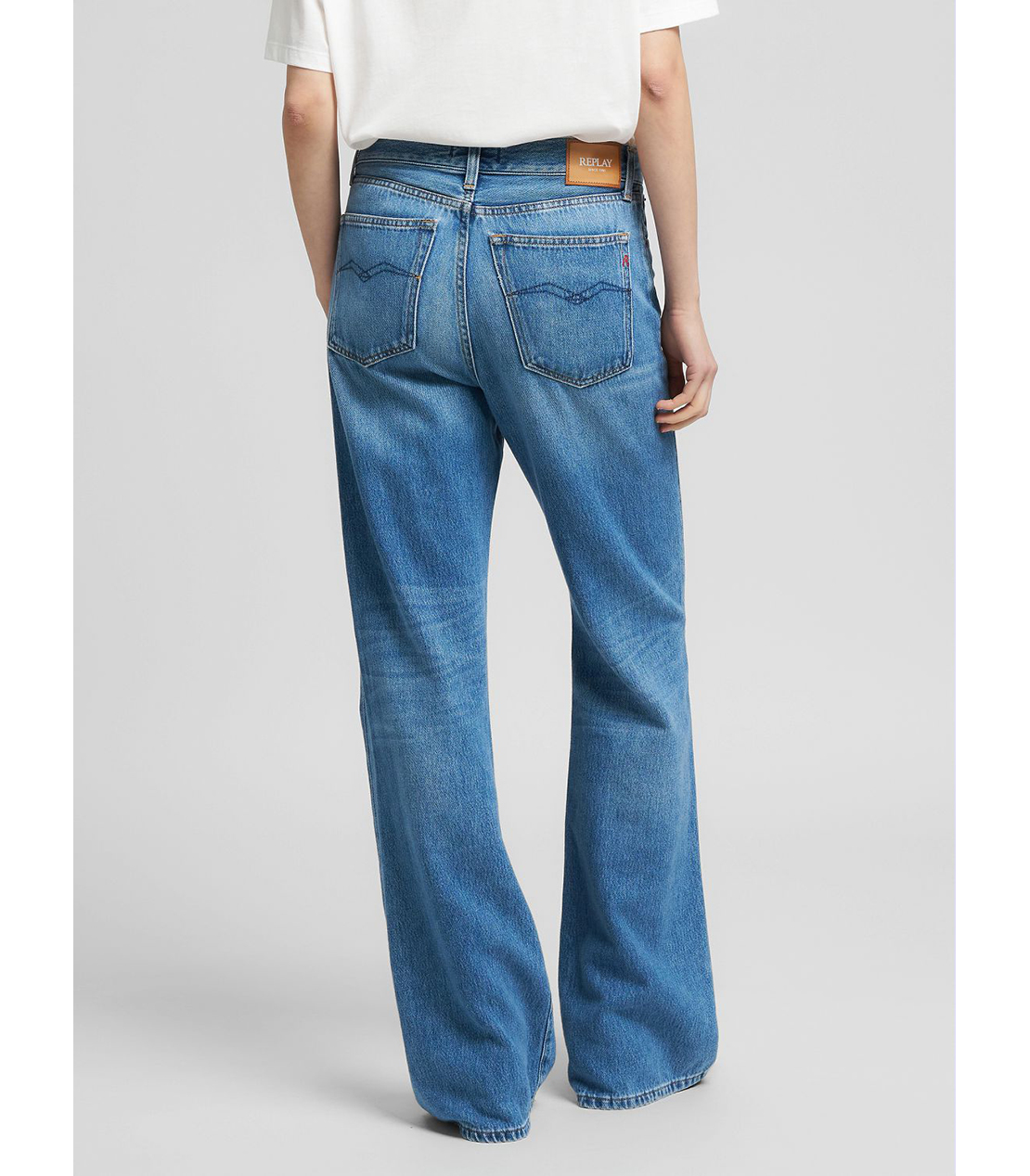 フレアーブーツカットBECKA コットンリヨセルブルーデニム 詳細画像 ブルー 3